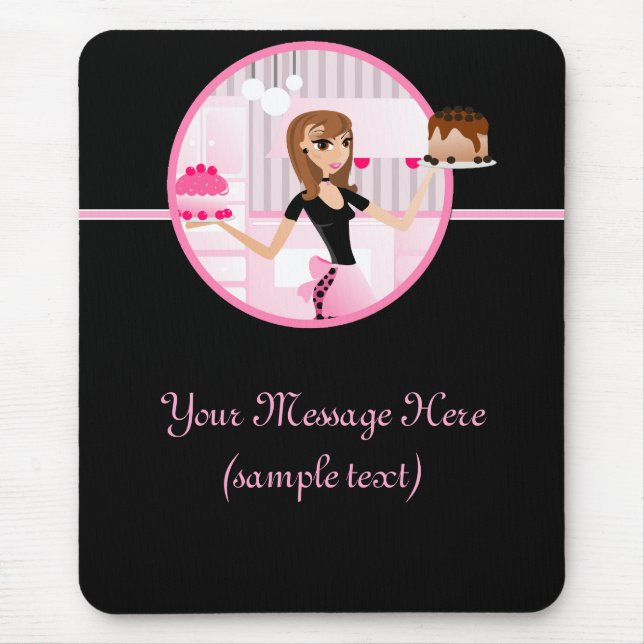 Baker/Bakery/Pastry Chef Mousepad Design 4 (Front)
