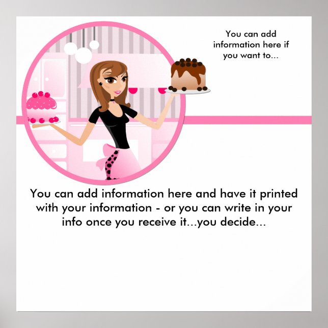 Baker/Bakery/Pastry Chef Poster Design 2 (Front)