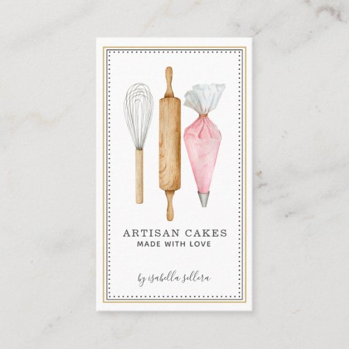 Baker Bakery Pastry Chef Tools Business Card