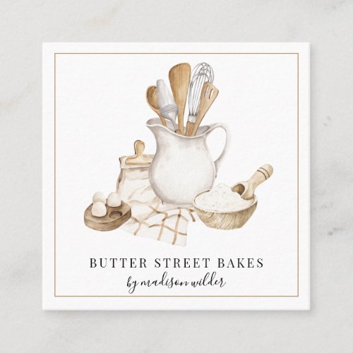 Baker Bakery Tools Business Card