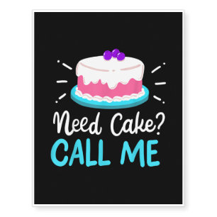 Baker Baking Cake Lovers Temporary Tattoos