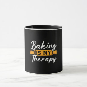 Baker Baking Is My Therapy Bakery Chef Cake Bake Mug