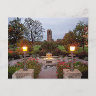 Baker Bark Carillion Tower & Fountain Postcard