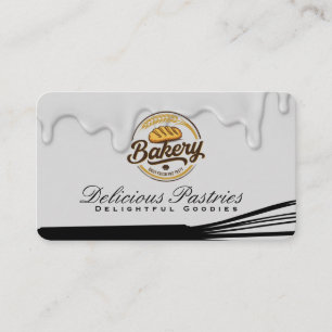 Baker Bread Pastries Whisk Business Card