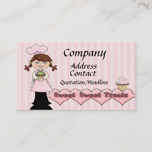 Customizable Baker business card