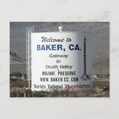 Baker CA Postcard