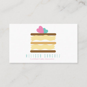 Baker Cake Bakery Decorator Slice Cake Business Card
