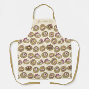 Baker Cake Pattern Apron