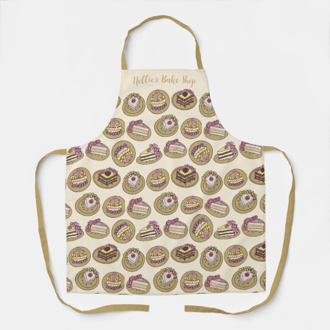 Baker Cake Pattern  Apron (Front)