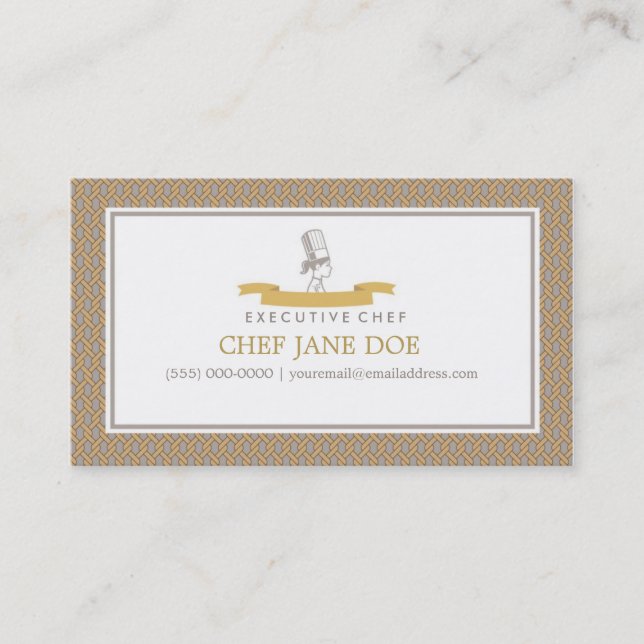 Baker Chef Calling Card Business Card (Front)