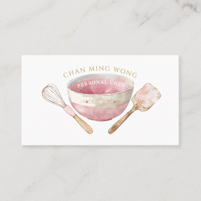 Baker Chef Caterer Business Card (Front)