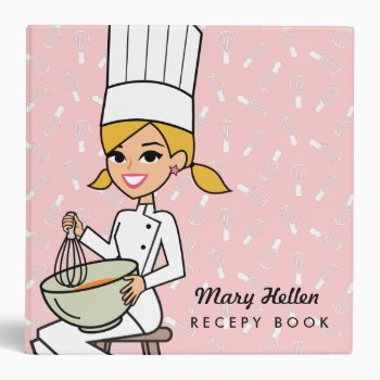 Baker Chef Illustrated Recipe Binder by ShopDesigns at Zazzle