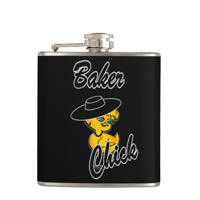 Baker Chick #4 Flask (Front)
