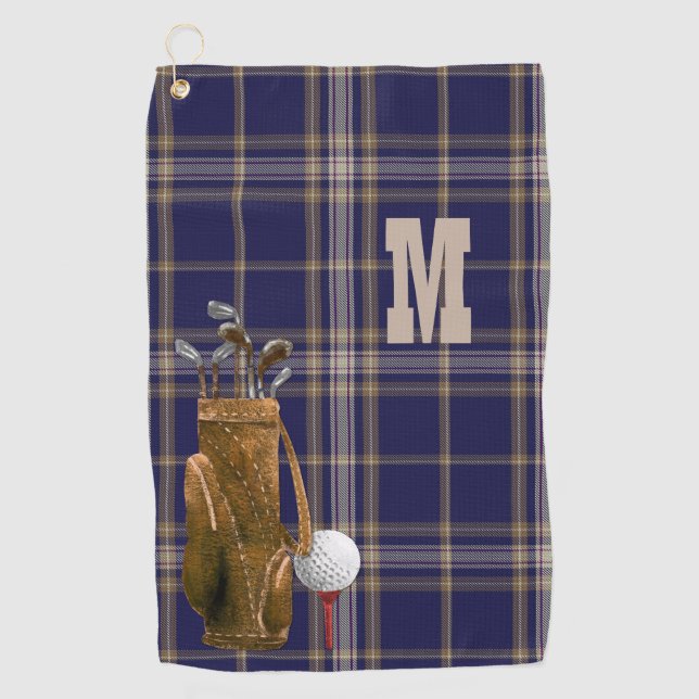 Baker Clan Tartan Plaid Golf Towel (Front)