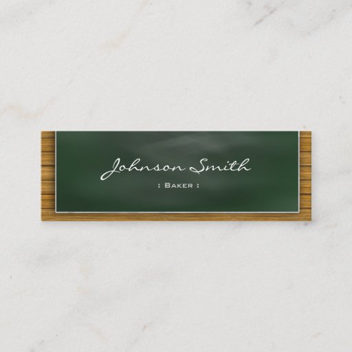 Customizable Baker - Cool Blackboard Personal Business Card Template