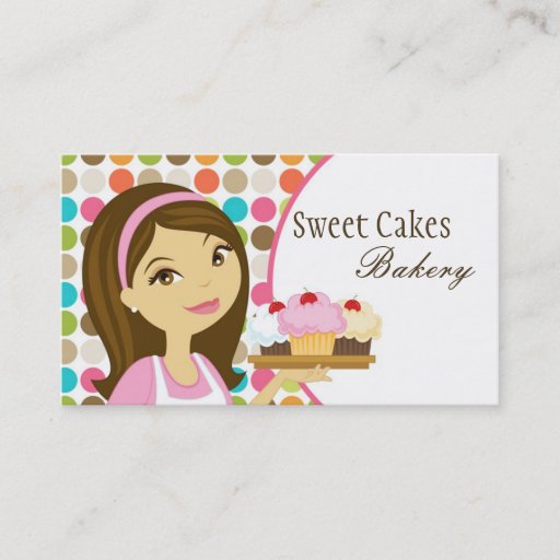 Customizable Baker Cup Cakes Bakery Sweet Treats Business Card