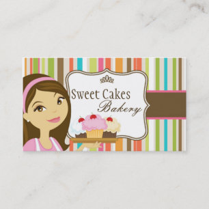 Baker Cup Cakes Bakery Sweet Treats Business Card