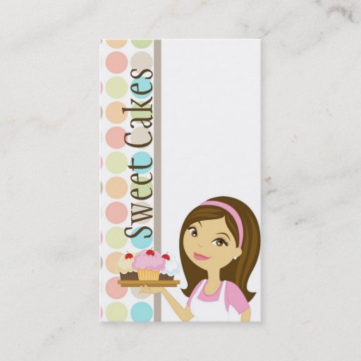 Customizable Baker Cup Cakes Bakery Sweet Treats Business Card