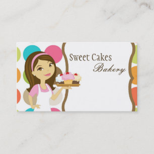 Baker Cup Cakes Bakery Sweet Treats Business Card