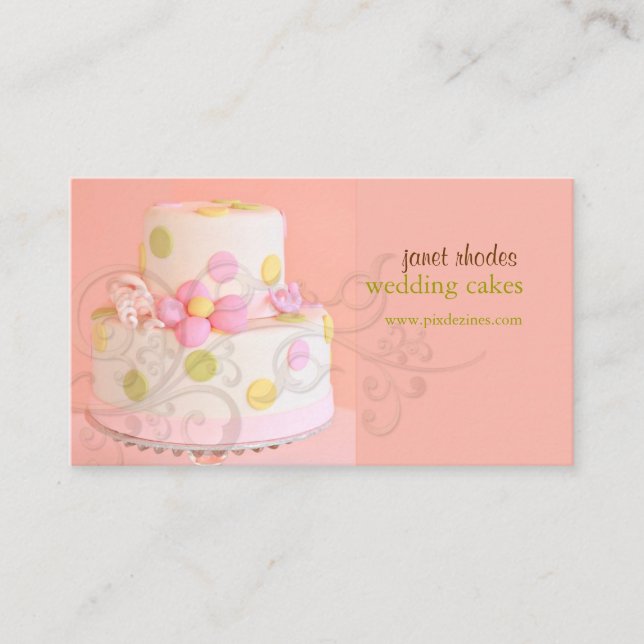 BAKER/DIY fonts+background colors Business Card (Front)
