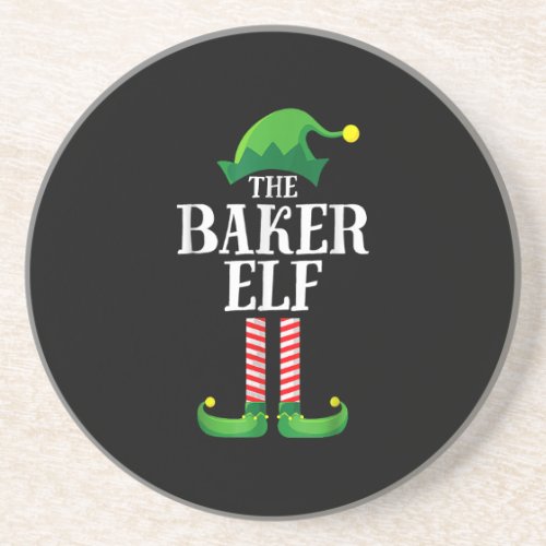 Baker Elf Matching Family Group Christmas Party Pa Coaster