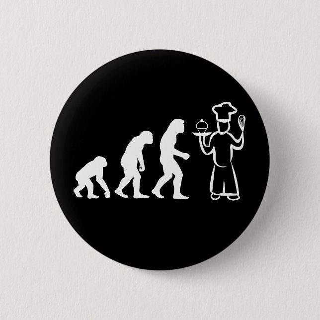 Baker Evolution Pinback Button (Front)