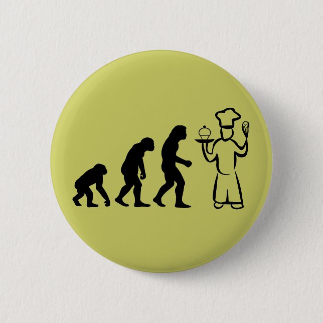 Baker Evolution Pinback Button (Front)