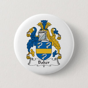 Baker Family Crest Pinback Button