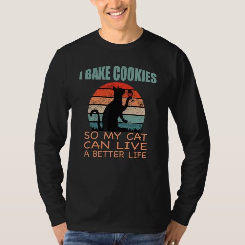 Baker For Chef Cake Cookie Baker Cat Lover T_Shirt