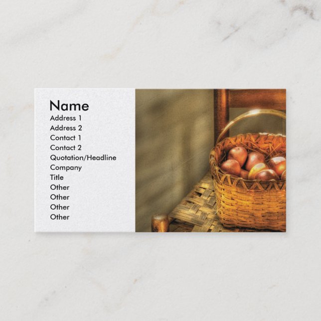 Baker - Fresh Peaches Business Card (Front)