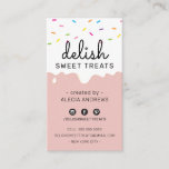Baker Frosting Drips Modern Colorful Sprinkles Business Card at Zazzle