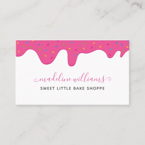 Baker Frosting Drips Sprinkles Bakery Business Card