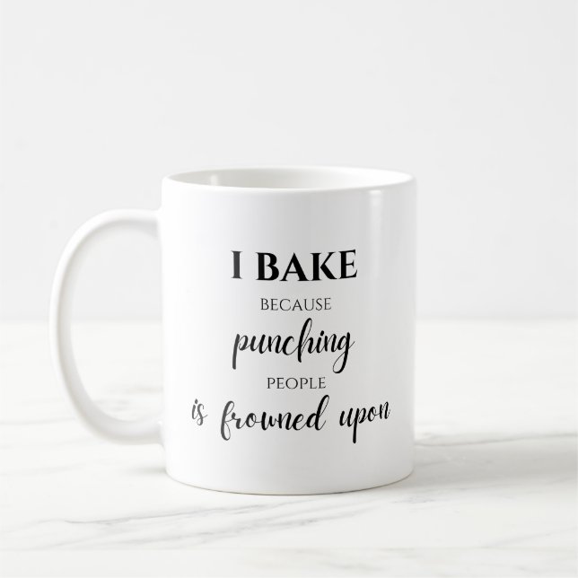baker funny chef kitchen cook grumpy baker baking coffee mug (Left)