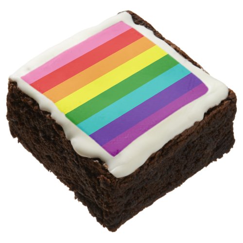 Baker Gay Pride Flag Rainbow Stripe Celebration Brownie