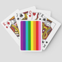 Baker Gay Pride Flag Rainbow Vertical Stripe Playing Cards