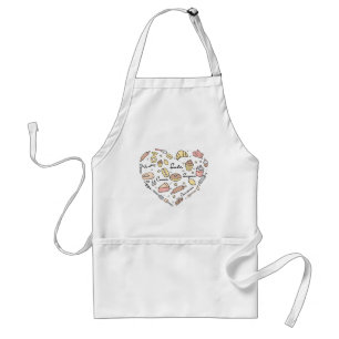 Baker Heart Funny Bakery Baking Pastry Chef Adult Apron