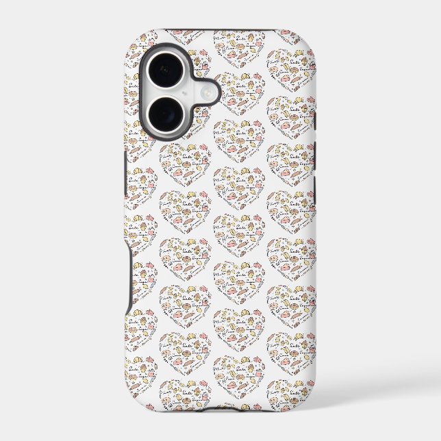 Baker Heart Funny Bakery Baking Pastry Chef Iphone Case (Back)