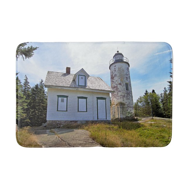 Baker Island Lighthouse, Maine Bathroom Mat (Front)