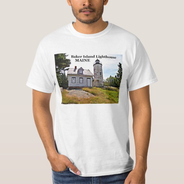 Baker Island Lighthouse, Maine T-Shirt (Front)