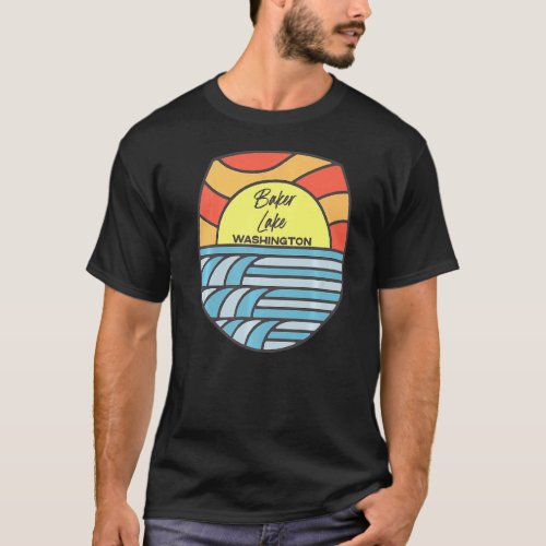 Baker Lake Washington Wa Sunset Vacation Souvenir T_Shirt