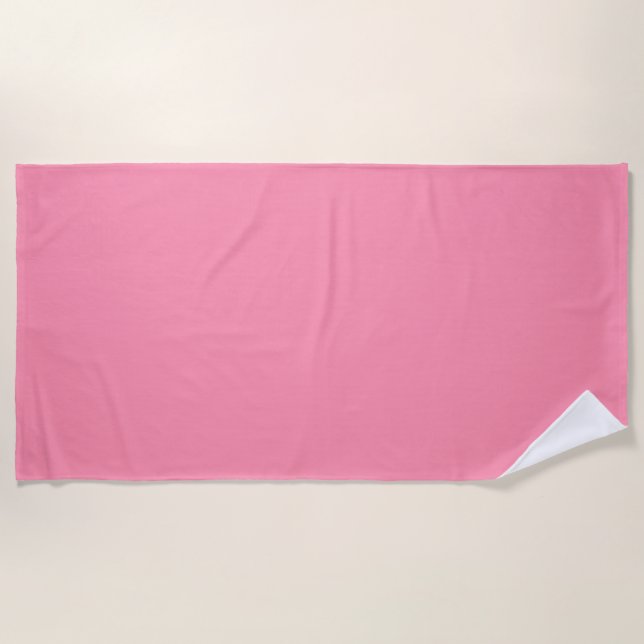 Baker-Miller pink (solid color) Beach Towel (Front)