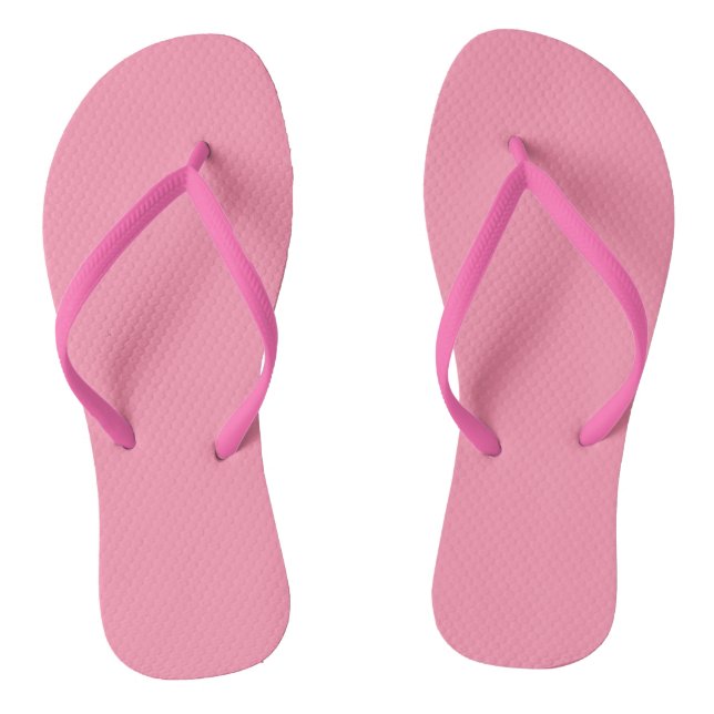 Baker-Miller pink (solid color)  Flip Flops (Footbed)