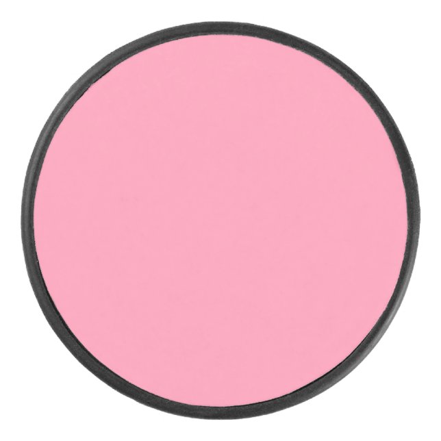 Baker-Miller pink (solid color) Hockey Puck (Front)