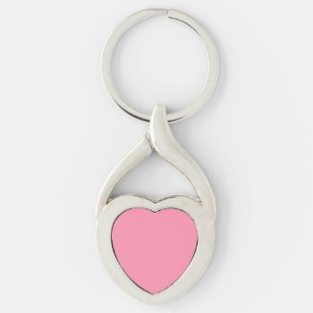 Baker-miller Pink (solid Color) Keychain by MimsArt at Zazzle
