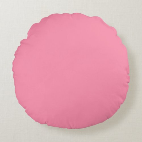 Baker_Miller pink solid color Round Pillow