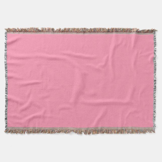 Baker-Miller pink (solid color) Throw Blanket (Front)