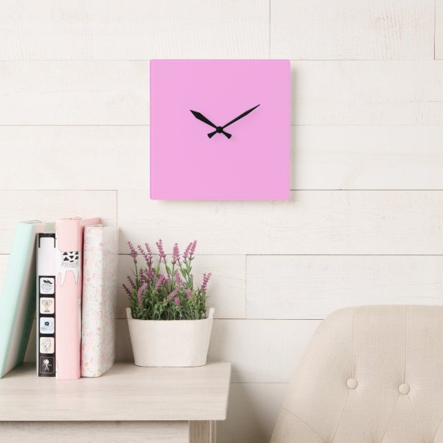 Baker Miller Pink Square Wall Clock (Reading Room)
