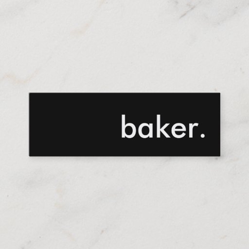 Customizable baker. business cards