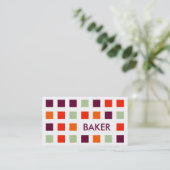 BAKER (mod squares) Business Card (Standing Front)