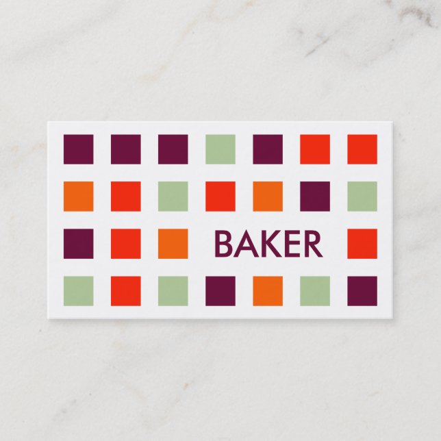 BAKER (mod squares) Business Card (Front)